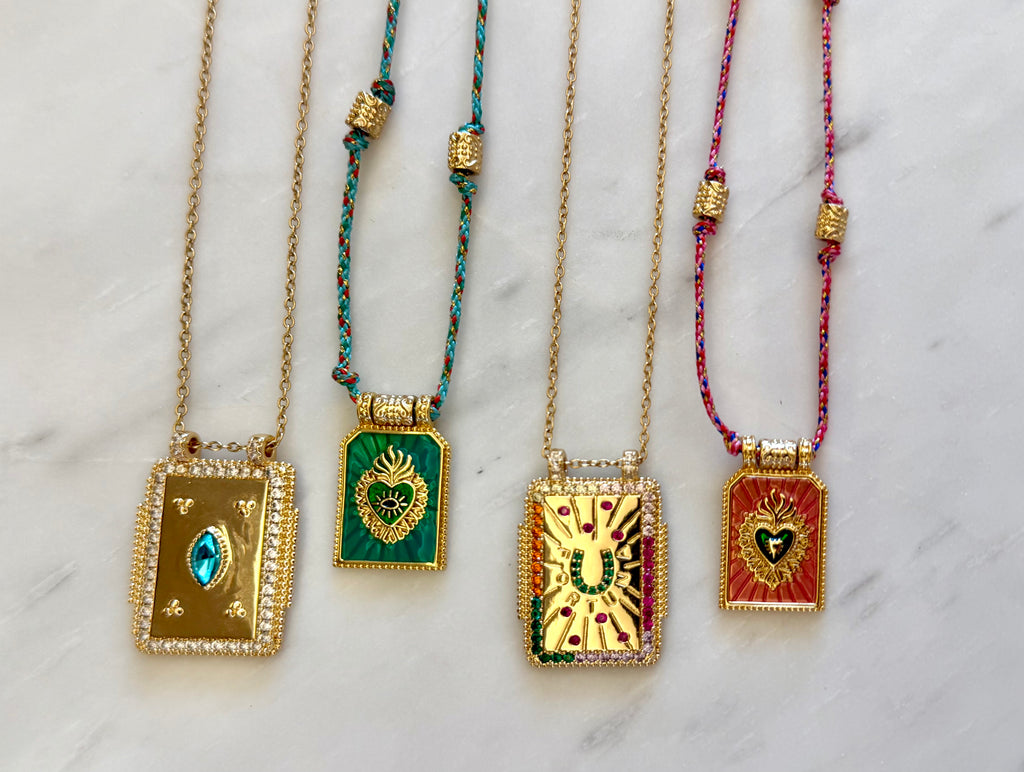 Alysia Rope Necklace - Green