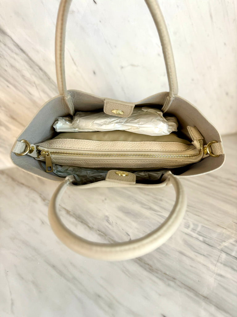 Krista Bag - Cream Leather