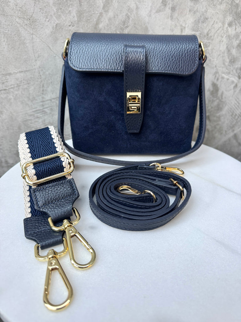 Lucinda Suede Bag - Navy