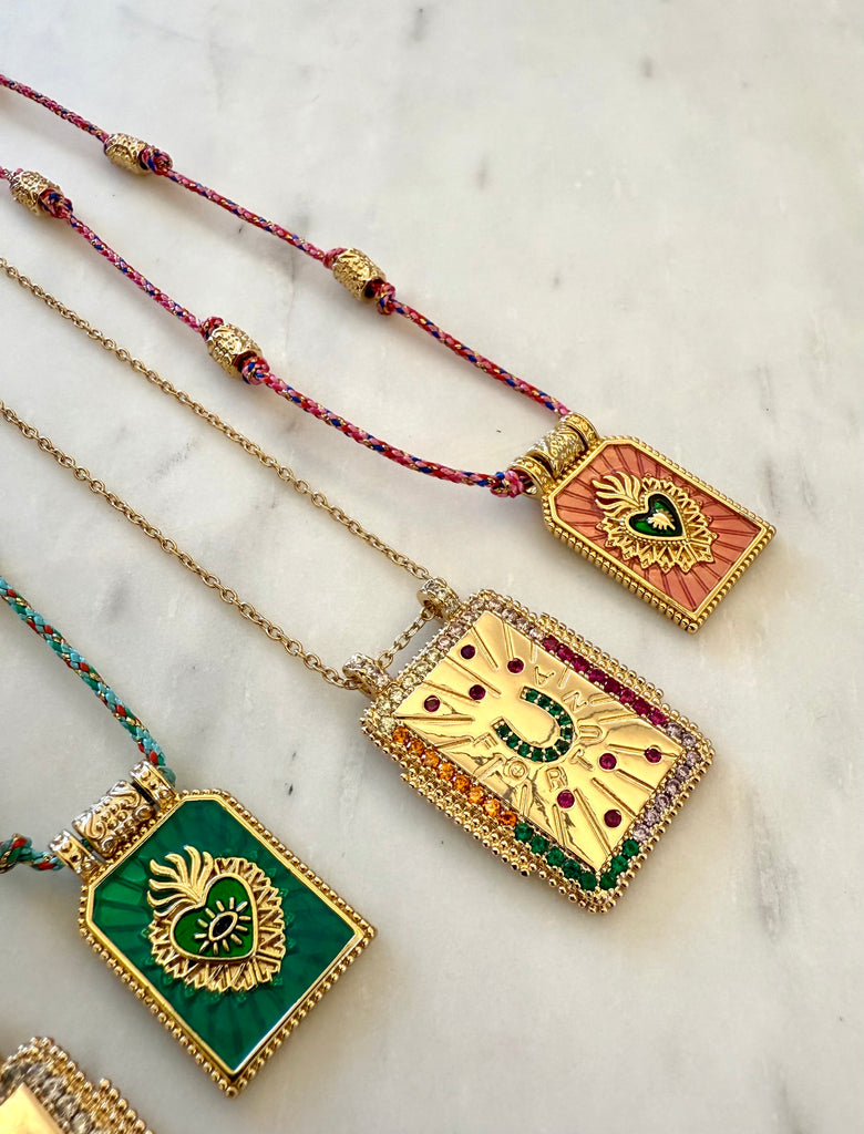 Alysia Rope Necklace - Green