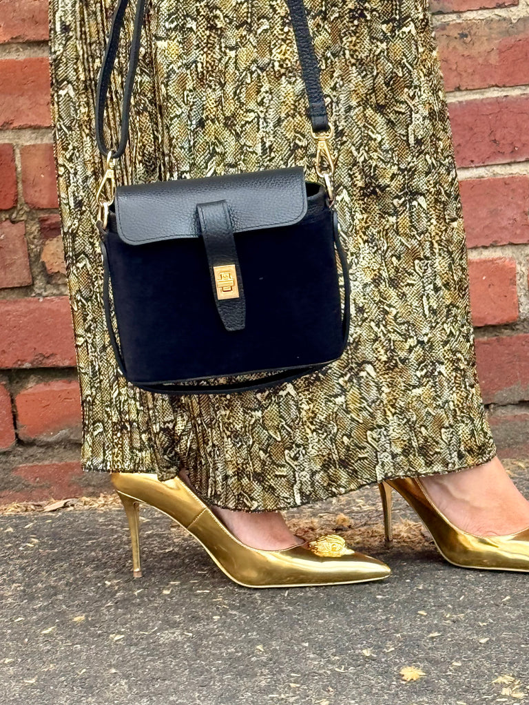 Lucinda Suede Bag - Black