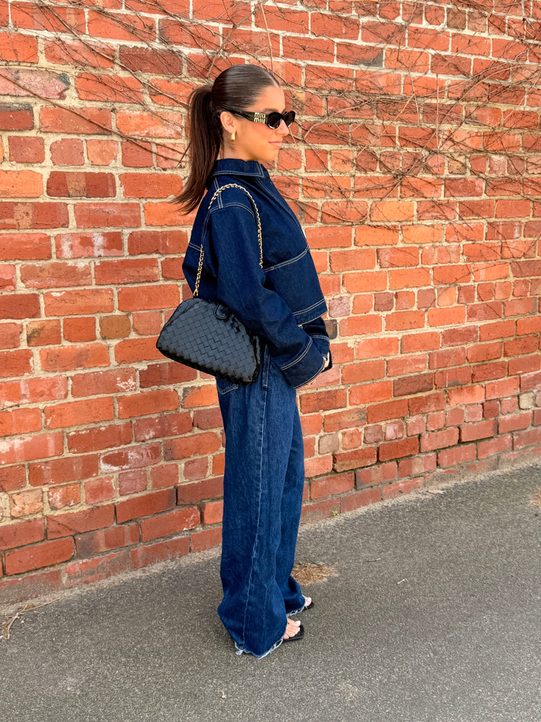 Katia Woven Bag - Black **pre-order**