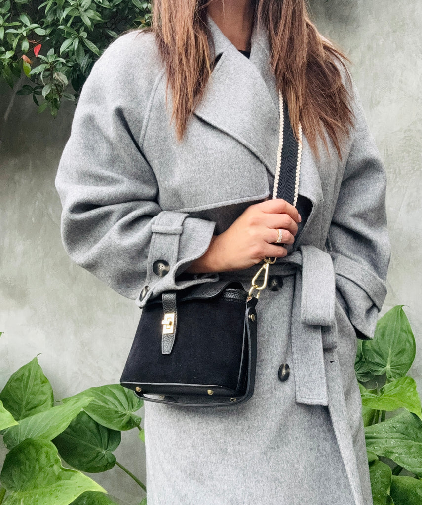 Lucinda Suede Bag - Black