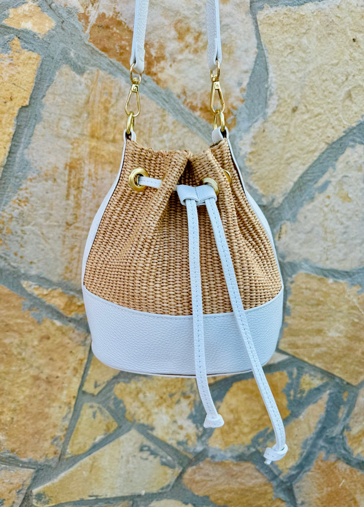 Sofia Bucket Bag - White **Re-stocking**