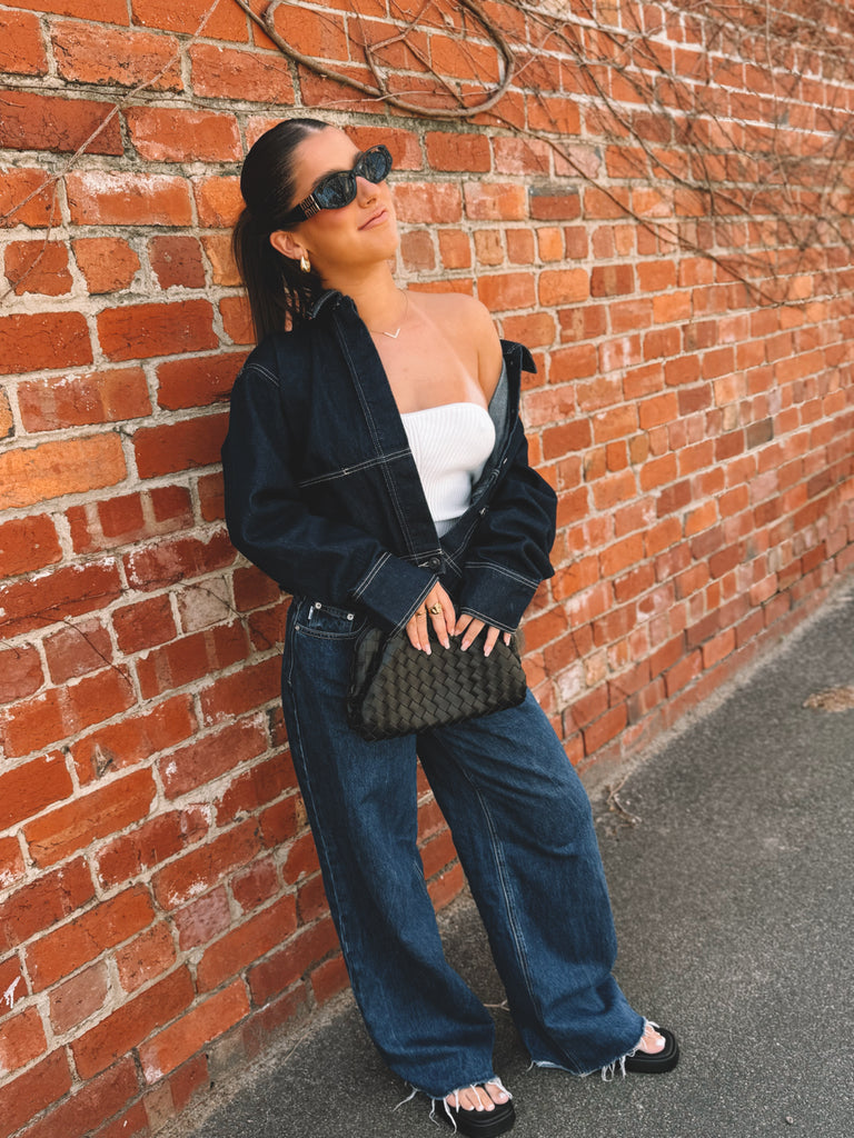 Katia Woven Bag - Black **pre-order**