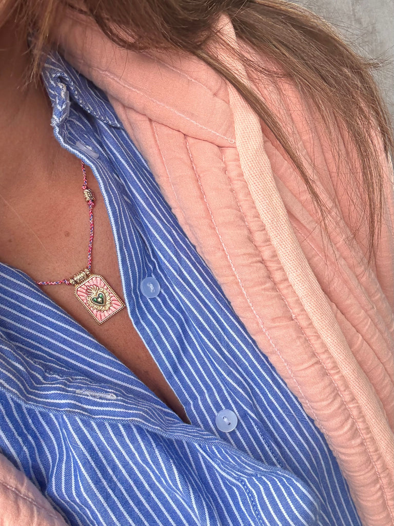 Alysia Rope Necklace - Pink