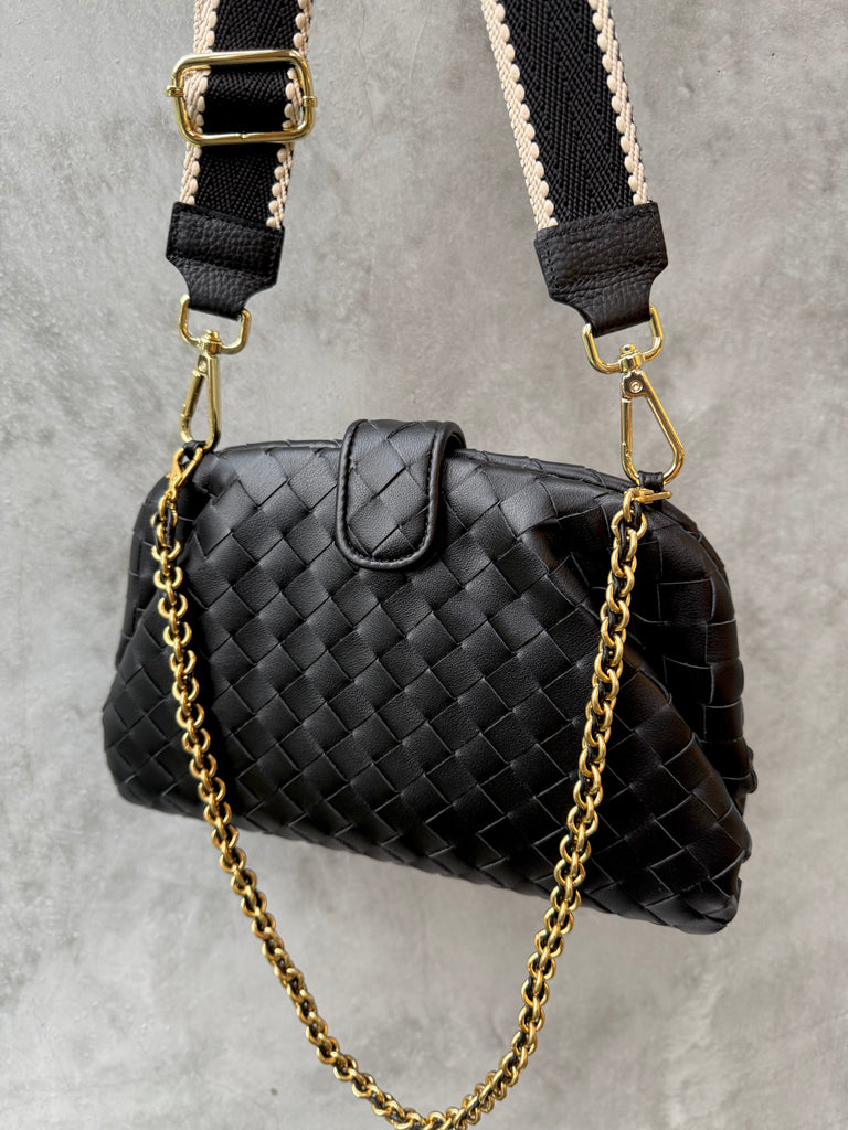Katia Woven Bag - Black **pre-order**