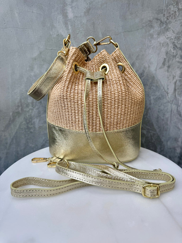 Sofia Bucket Bag - Gold