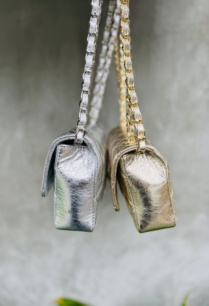 Ellie - Quilted Gold Leather