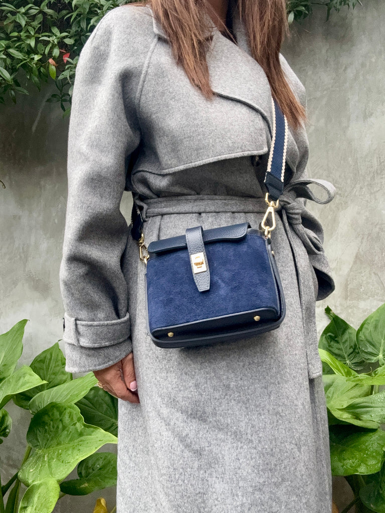 Lucinda Suede Bag - Navy