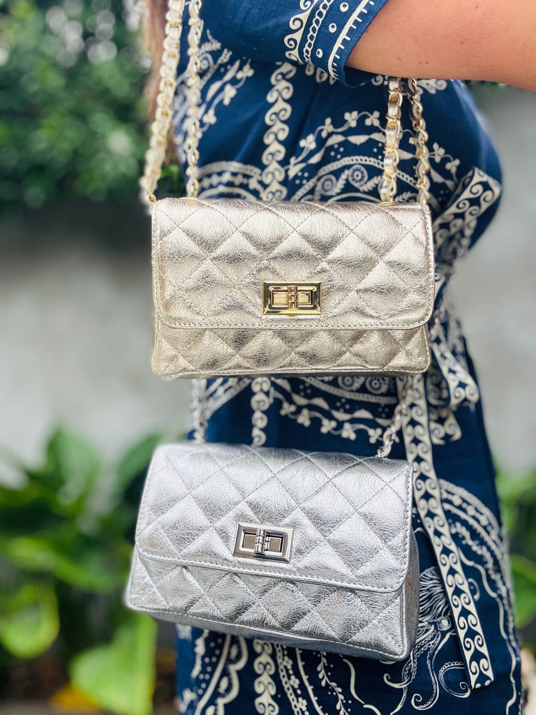 Ellie - Quilted Gold Leather