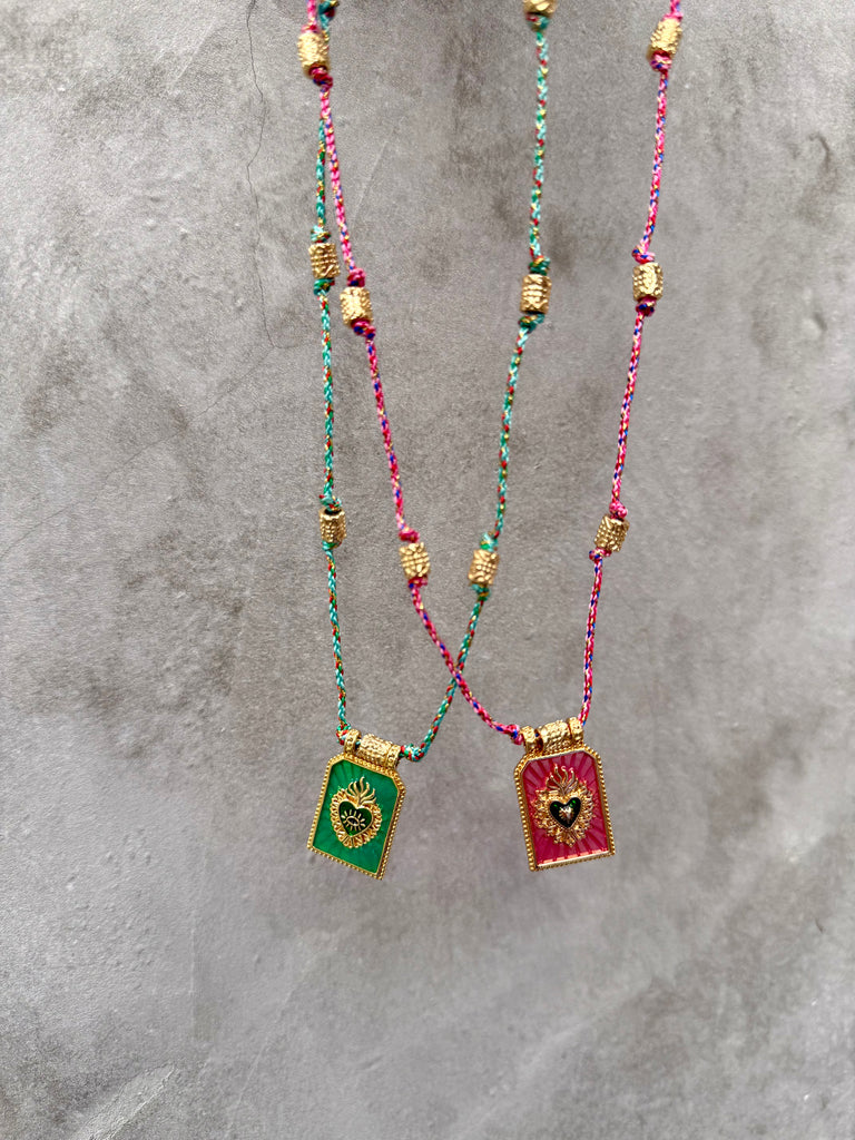 Alysia Rope Necklace - Green