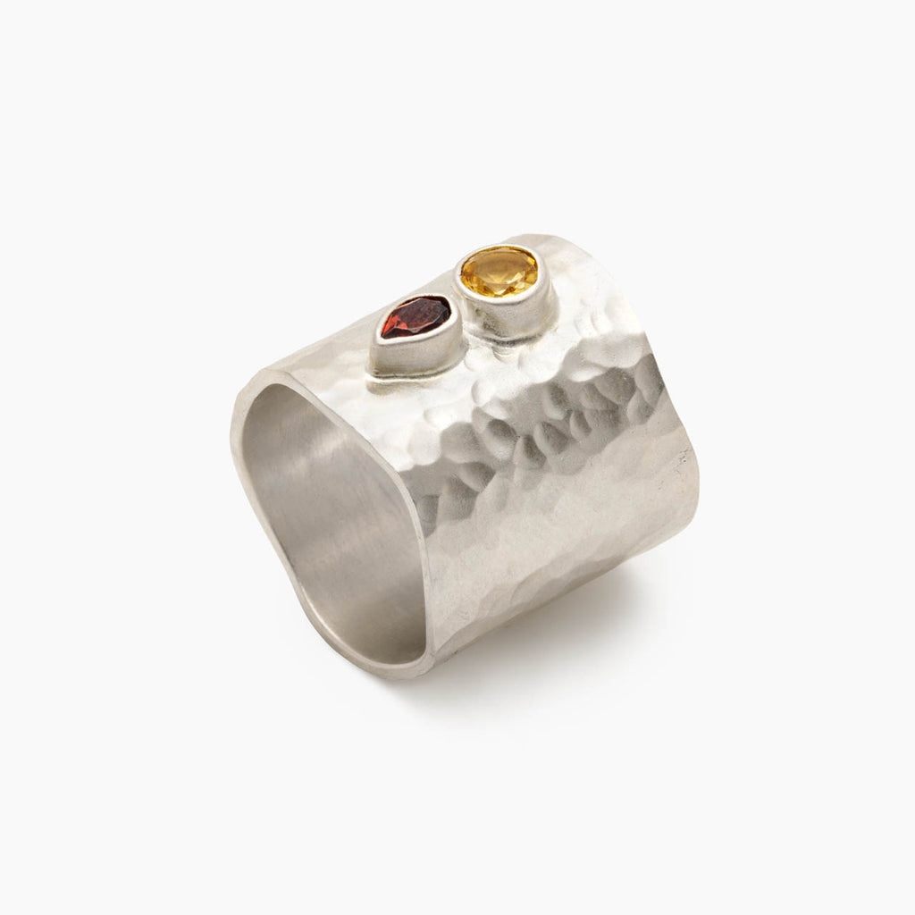 ZAFEERA RING - GARNET/CITRINE