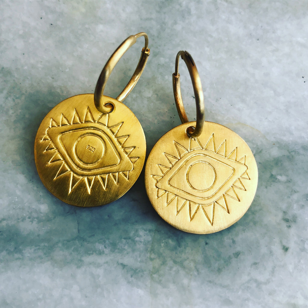 ZOE EVIL EYE EARRINGS
