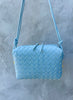 Victoria Woven Bag - Blue Leather