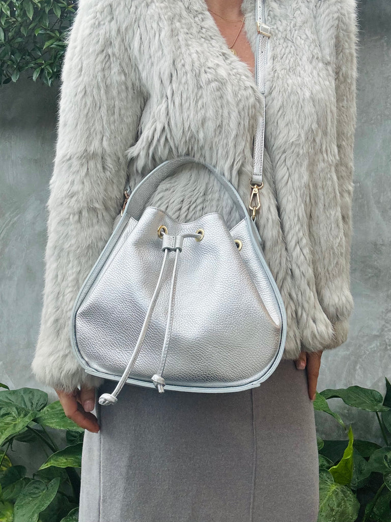 Nikki Bag - Silver Leather