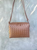 Victoria Woven Bag - Dark Caramel Leather