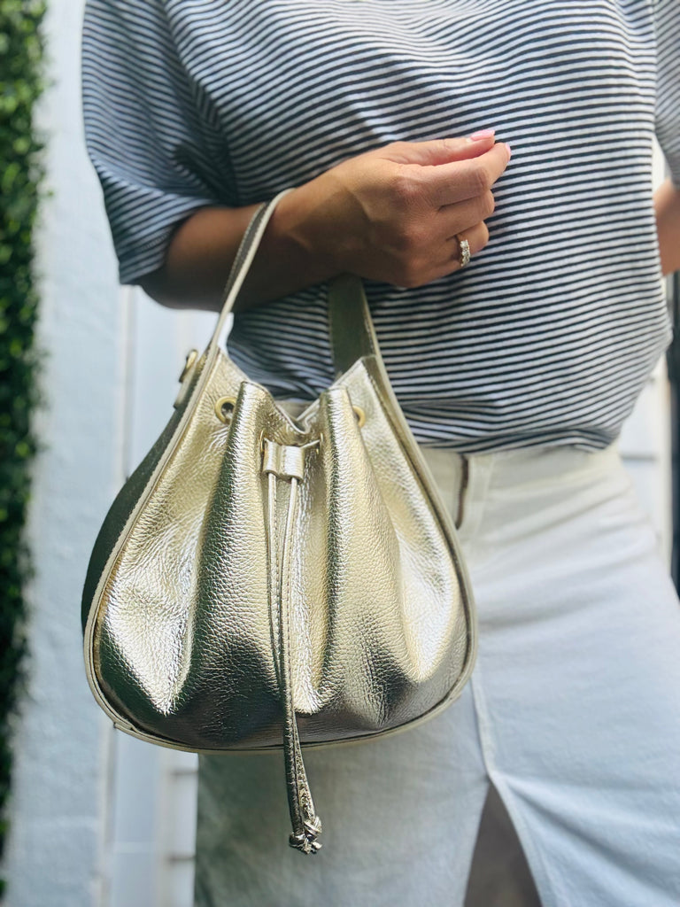 Nikki Bag - Silver Leather