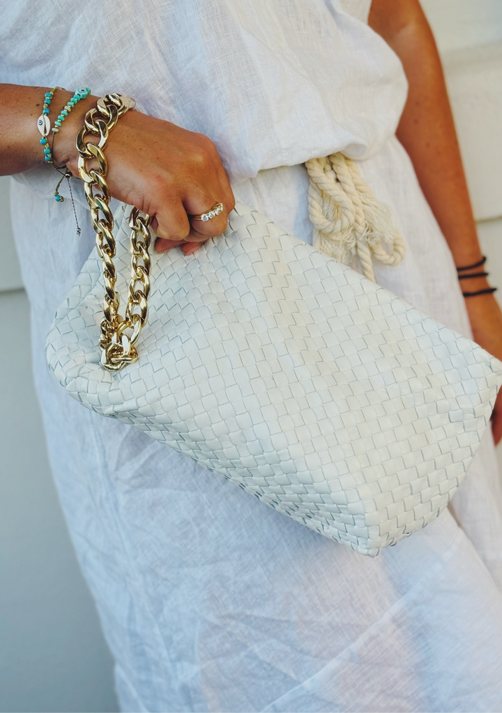 Lulu Woven Bag - White