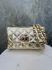 Ellie - Quilted Gold Leather
