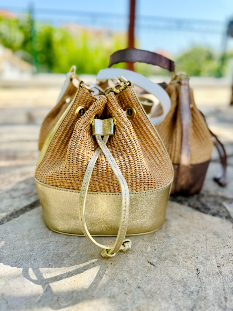 Sofia Bucket Bag - Gold