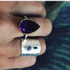 ZAFEERA RING - GREEN/PURPLE AMETHYST