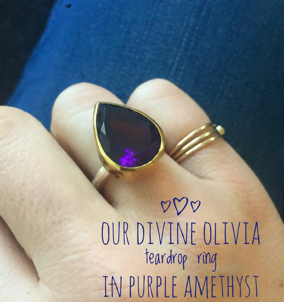 OLIVIA RING - PURPLE AMETHYST