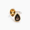 SOPHIA RING - SMOKY QUARTZ/CITRINE