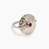 SAVANNA RING - SILVER/RUBY