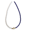 TEMPLE COLLECTION - PEARL NECKLACE COBALT