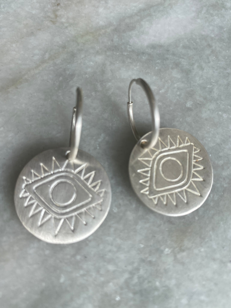 ZOE EVIL EYE EARRINGS