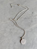 ZOE EVIL EYE COIN NECKLACE - Silver